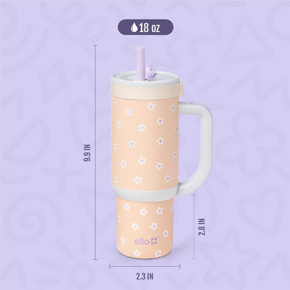 Oasis 18oz Insulated Stainless Steel Kids Tumbler with Straw, Glacier