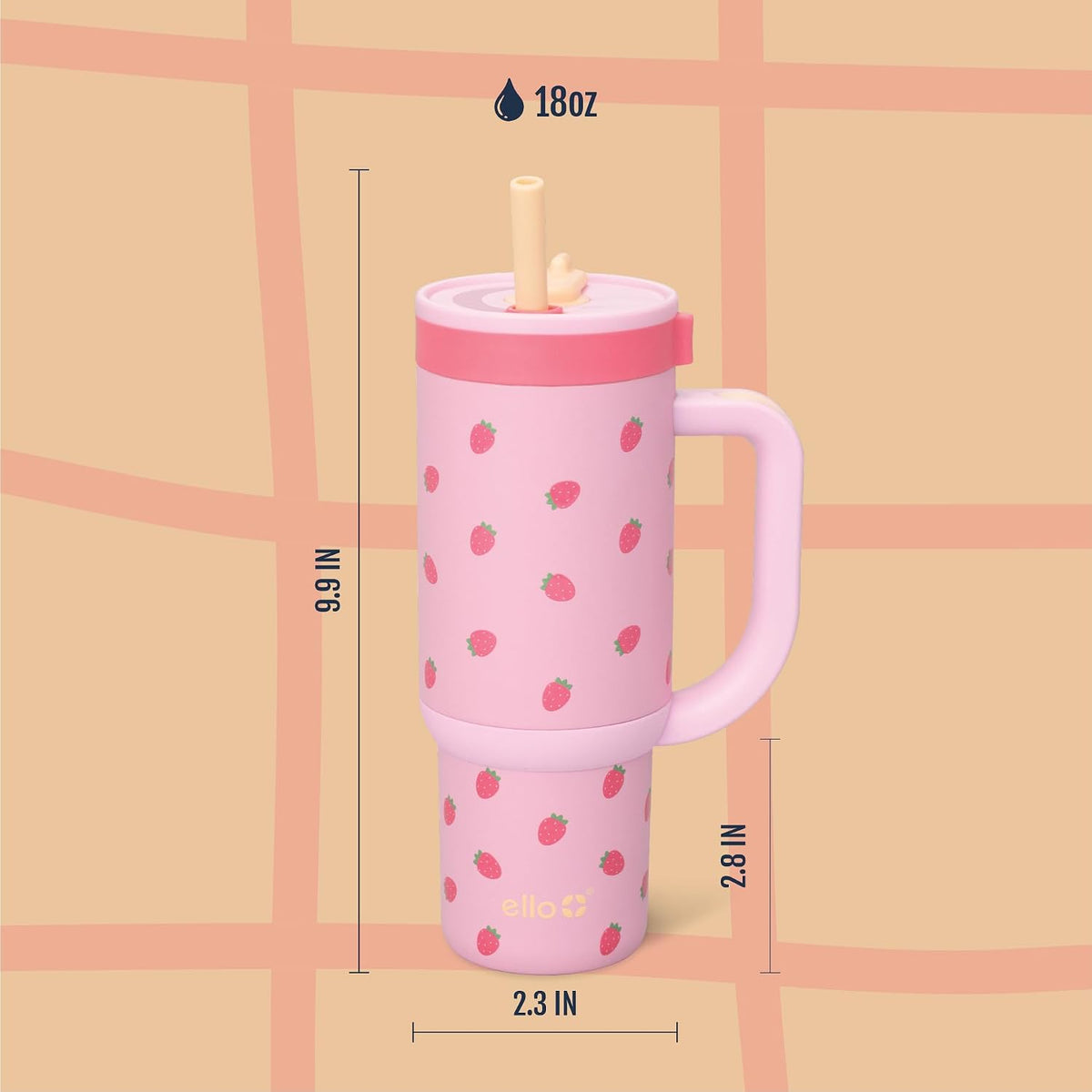 Oasis 18oz Insulated Stainless Steel Kids Tumbler with Straw, Glacier