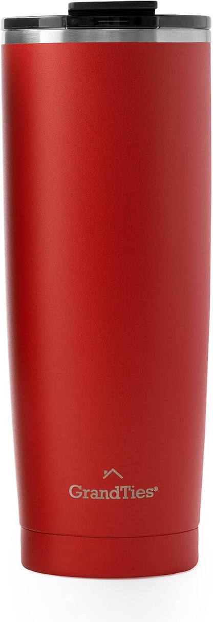 Insulated Coffee Tumbler Cup w/Tritan Lid | Leak Proof, Reusable, Double Walled Vacuum Stainless Steel Water Bottle Travel Mug | Thermal Cups for Hot and Cold Drinks | 20oz | Periwinkle