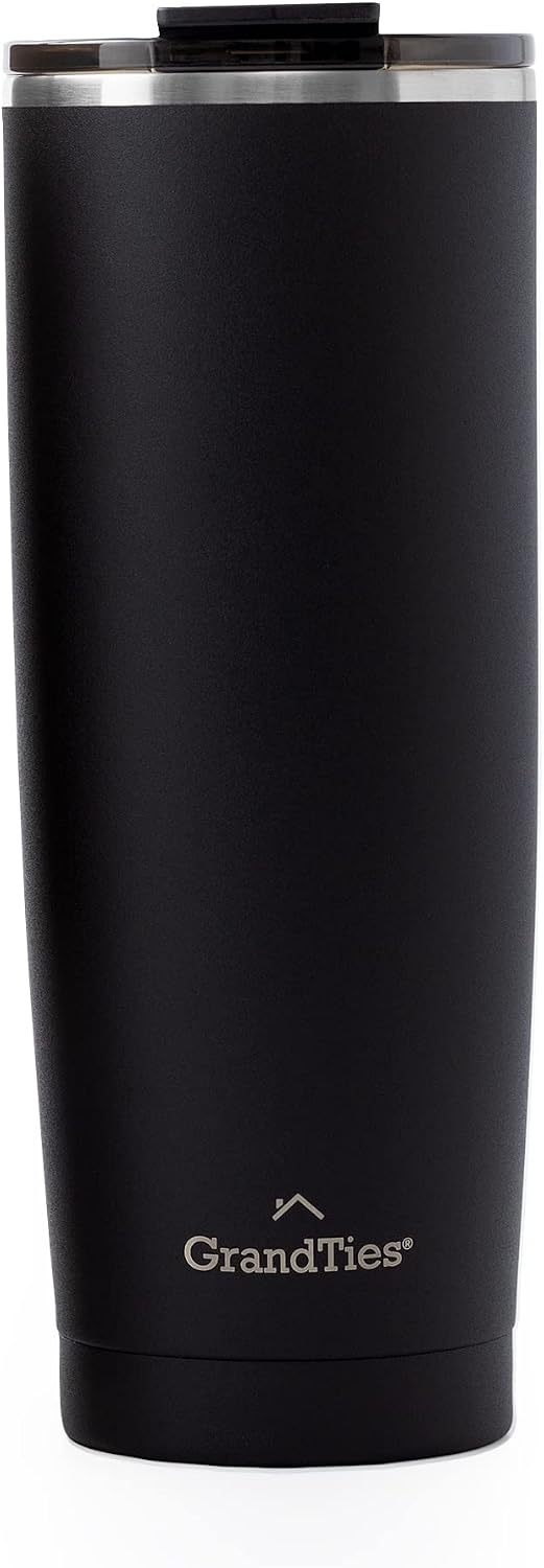 Insulated Coffee Tumbler Cup w/Tritan Lid | Leak Proof, Reusable, Double Walled Vacuum Stainless Steel Water Bottle Travel Mug | Thermal Cups for Hot and Cold Drinks | 20oz | Periwinkle