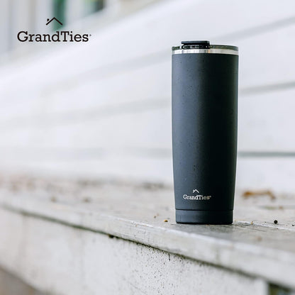 Insulated Coffee Tumbler Cup w/Tritan Lid | Leak Proof, Reusable, Double Walled Vacuum Stainless Steel Water Bottle Travel Mug | Thermal Cups for Hot and Cold Drinks | 20oz | Periwinkle