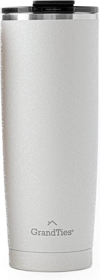 Insulated Coffee Tumbler Cup w/Tritan Lid | Leak Proof, Reusable, Double Walled Vacuum Stainless Steel Water Bottle Travel Mug | Thermal Cups for Hot and Cold Drinks | 20oz | Periwinkle