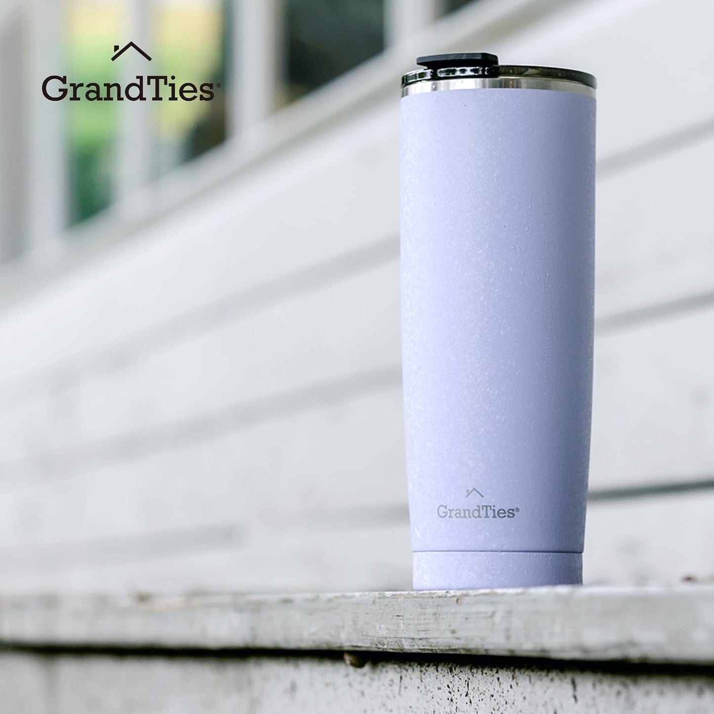 Insulated Coffee Tumbler Cup w/Tritan Lid | Leak Proof, Reusable, Double Walled Vacuum Stainless Steel Water Bottle Travel Mug | Thermal Cups for Hot and Cold Drinks | 20oz | Periwinkle