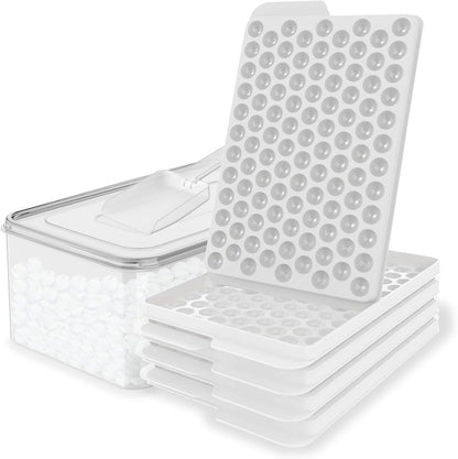 Mini Ice Cube Trays for Freezer with Lid, 0.55" Pebble Ice