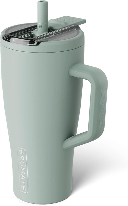 Era Flip 30oz Tumbler with 100% Leakproof Covered Straw Lid | Hygienic Covered Straw | Insulated Stainless Steel Water Bottle with Handle | Cup Holder Friendly | BPA-Free (Sage)