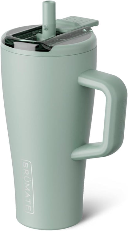 Era Flip 30oz Tumbler with 100% Leakproof Covered Straw Lid | Hygienic Covered Straw | Insulated Stainless Steel Water Bottle with Handle | Cup Holder Friendly | BPA-Free (Sage)