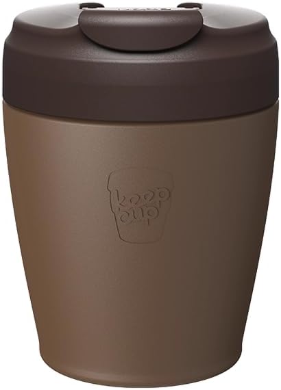 Commuter Travel Mug - Insulated Stainless Steel Reusable Coffee Cup with Spillproof Flip Lid - 16oz/454ml - Chocolate