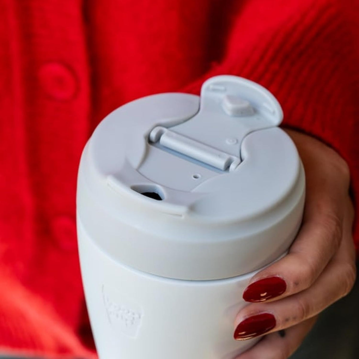 Commuter Travel Mug - Insulated Stainless Steel Reusable Coffee Cup with Spillproof Flip Lid - 16oz/454ml - Chocolate