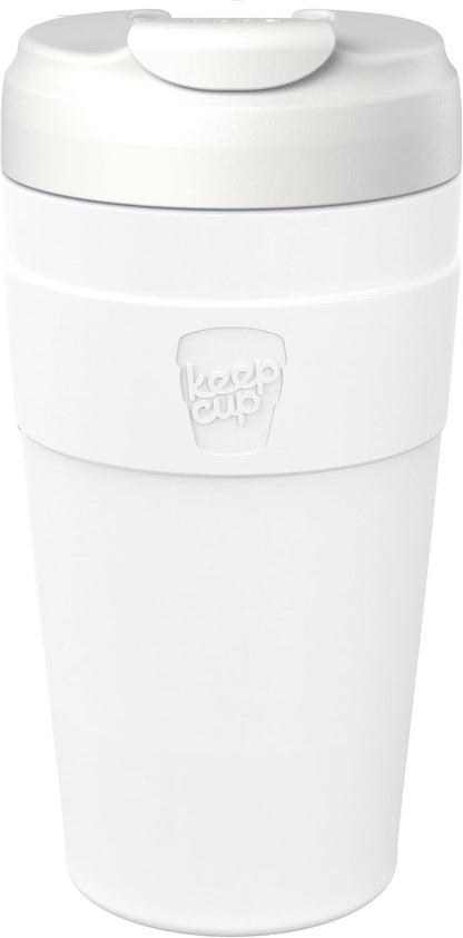 Commuter Travel Mug - Insulated Stainless Steel Reusable Coffee Cup with Spillproof Flip Lid - 16oz/454ml - Chocolate