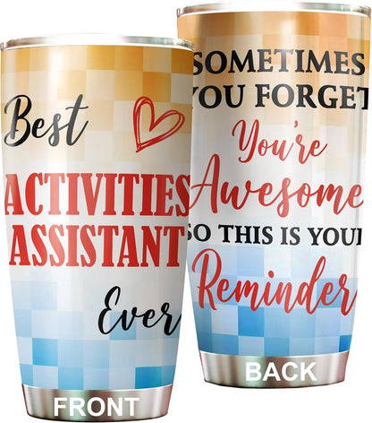 Best Lacrosse Coach Ever Tumbler Stainless Steel 20oz, Office Gifts Women Men Work Friends Coworker, Driking Coffee Cup For Birthday Christmas - Colors L