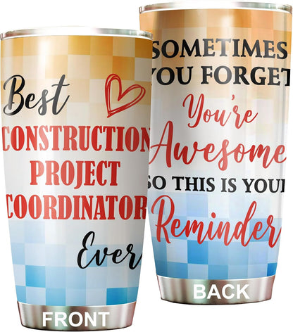 Best Lacrosse Coach Ever Tumbler Stainless Steel 20oz, Office Gifts Women Men Work Friends Coworker, Driking Coffee Cup For Birthday Christmas - Colors L
