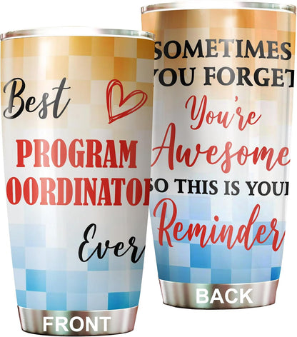 Best Lacrosse Coach Ever Tumbler Stainless Steel 20oz, Office Gifts Women Men Work Friends Coworker, Driking Coffee Cup For Birthday Christmas - Colors L