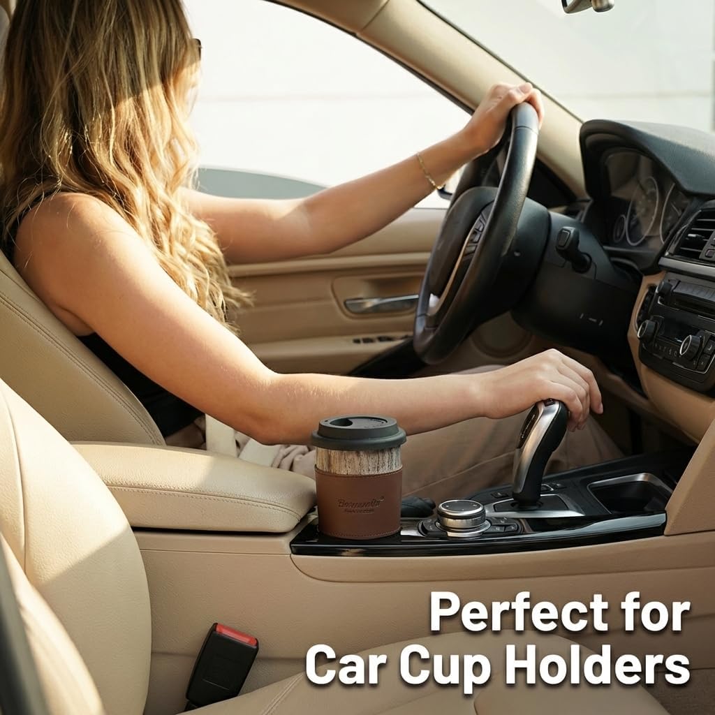 Ceramic Travel Coffee Cup with Lid, 16 Oz, Portable Coffee Mug for Car Cup Holder, Microwave and Dishwasher Safe, Reactive Glaze (Pale Green, 16 Oz)