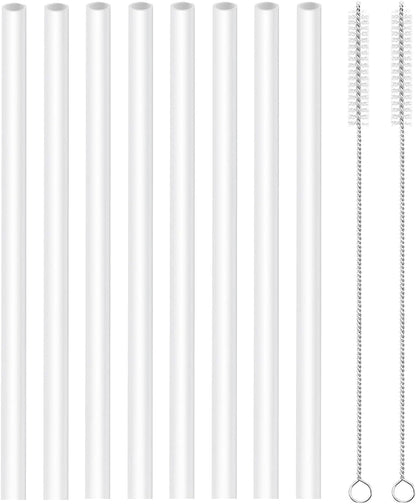 Straws Replacement Compatible with Hydro Flask Water Bottle 32oz,40 Oz -For Hydroflask Tumbler Press In Straw Lids,8 BPA- Free Long Straws,2 Straw Brushes