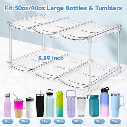 Stackable Water Bottle Organizer for Stanley 40 oz Tumbler