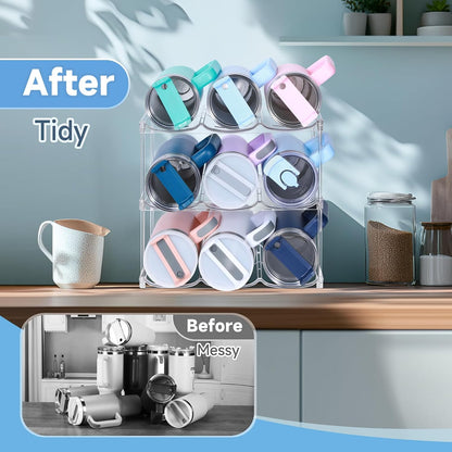 Stackable Water Bottle Organizer for Stanley 40 oz Tumbler