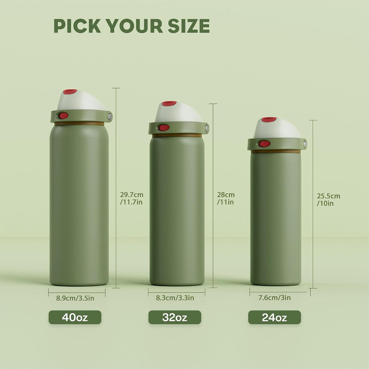 24 oz Travel Water Bottle: 2-in-1 Push-Button Spout & Quick-Flip Straw, Leakproof, Cold 24Hrs, Fits Car Cup Holder, Stainless Steel Cup for Sports, School, Commute, Camping (Mouse's Mischief) - Colors A