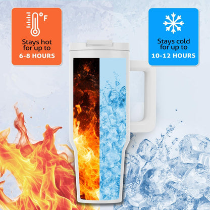 Image of quote I woke up like this ladyboss, 40oz Tumbler