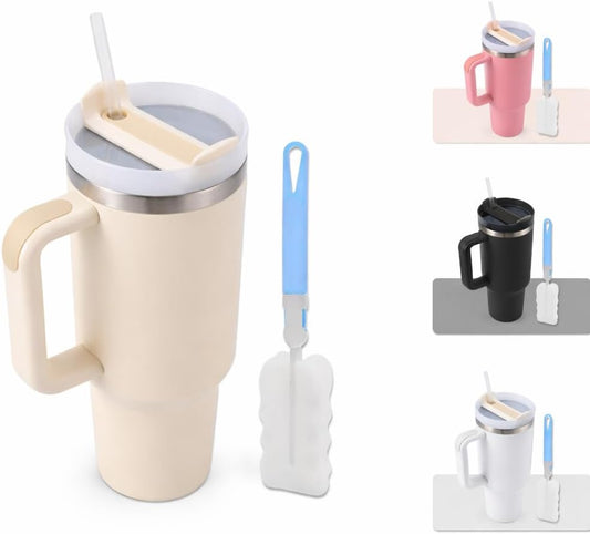 40 oz Tumbler with Handle and Straw | Insulated Stainless Steel Travel Mug with Leak Proof Lid | Cup Holder Friendly | BPA Free | Keeps Cold 12 Hours Hot 8 Hours