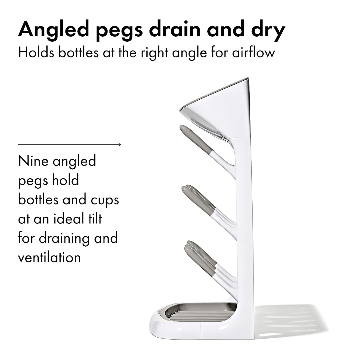 Baby Bottle Drying Rack with Drain Board, Portable Drying Rack