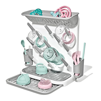 Baby Bottle Drying Rack with Drain Board, Portable Drying Rack