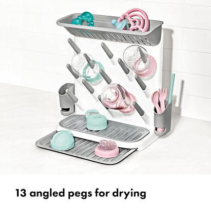 Baby Bottle Drying Rack with Drain Board, Portable Drying Rack