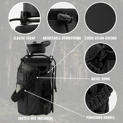 32 64 128oz Tactical Water Bottle Pouch, MOLLE Bottle Holder