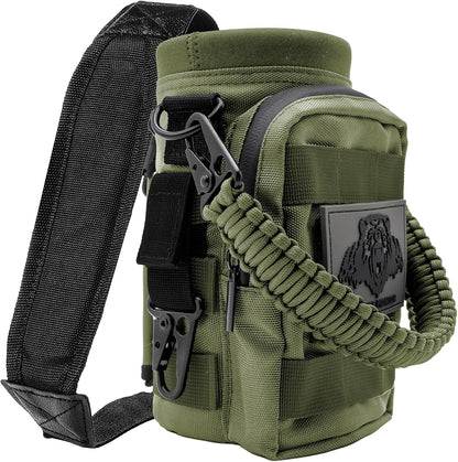 32 64 128oz Tactical Water Bottle Pouch, MOLLE Bottle Holder