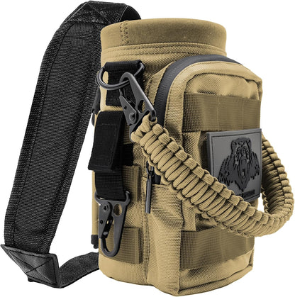 32 64 128oz Tactical Water Bottle Pouch, MOLLE Bottle Holder