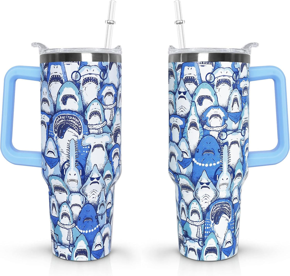 40 oz Daisy Tumbler with Handle and Straw Lid Daisy Themed Gifts for Women Flower Lovers Double Insulated Cup Travel Coffee Mug