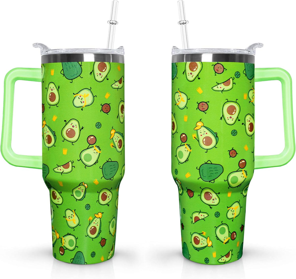 40 oz Daisy Tumbler with Handle and Straw Lid Daisy Themed Gifts for Women Flower Lovers Double Insulated Cup Travel Coffee Mug
