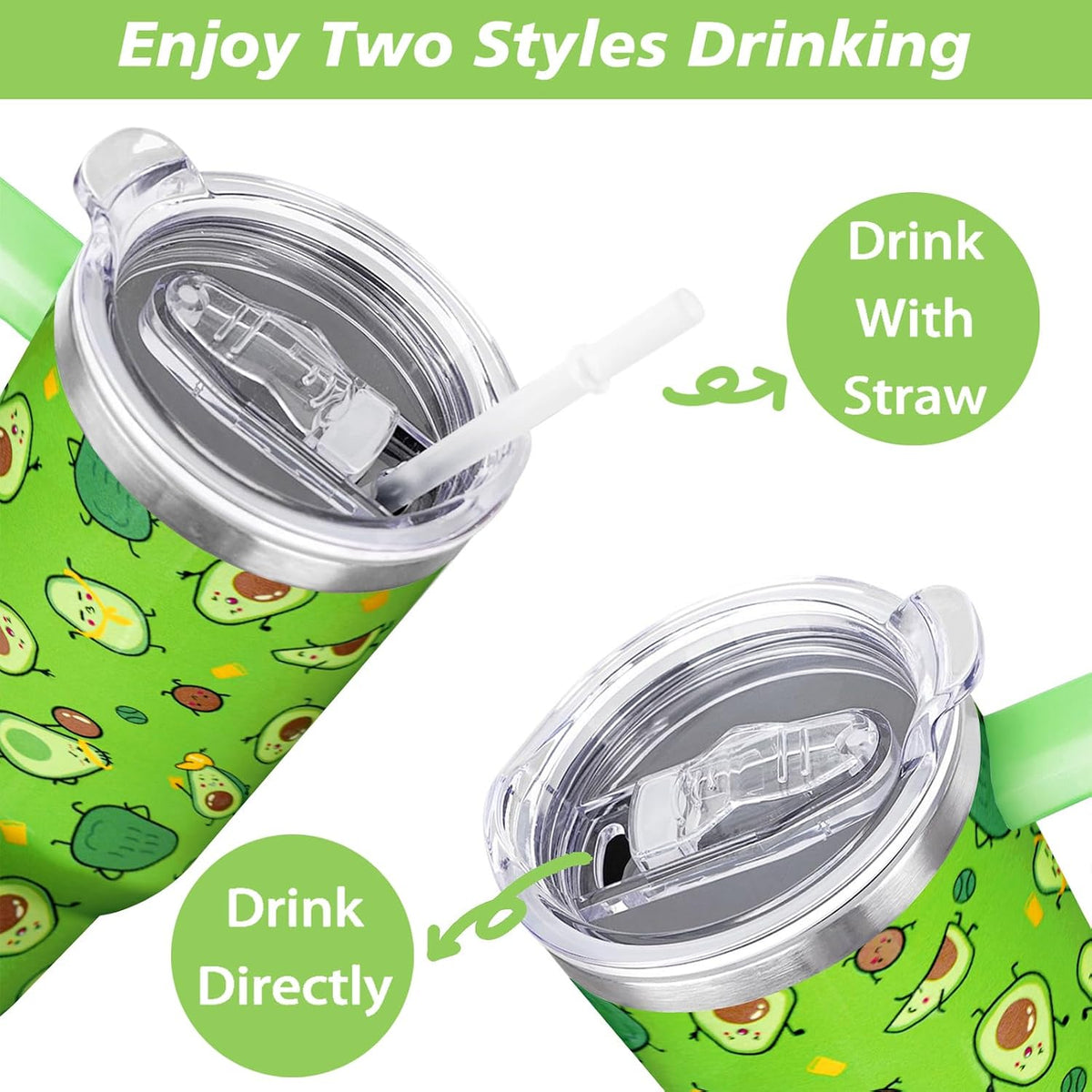 40 oz Daisy Tumbler with Handle and Straw Lid Daisy Themed Gifts for Women Flower Lovers Double Insulated Cup Travel Coffee Mug