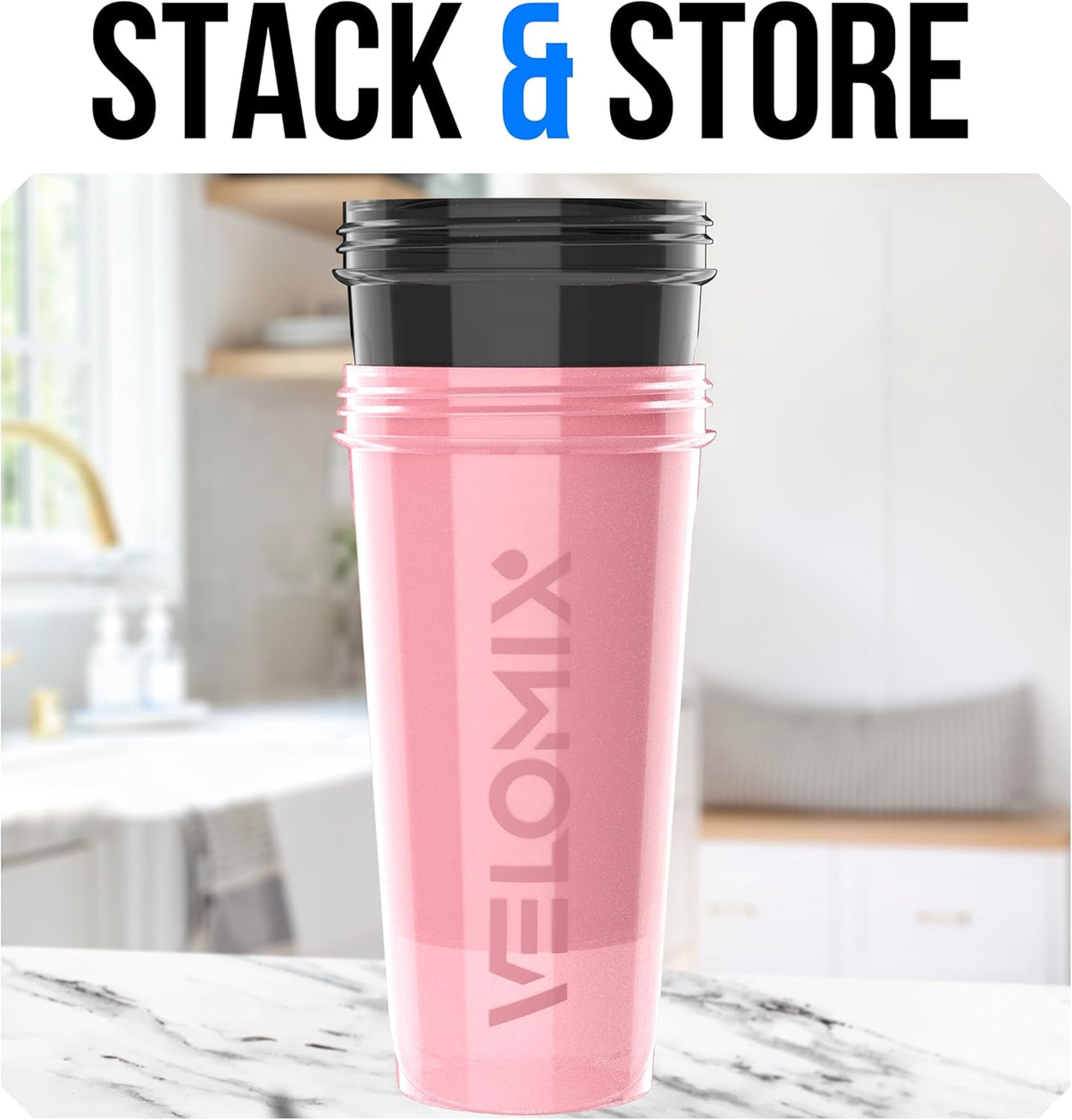2 Pack 28oz Protein Shaker Bottle for Protein Mixes, Black/Transpar