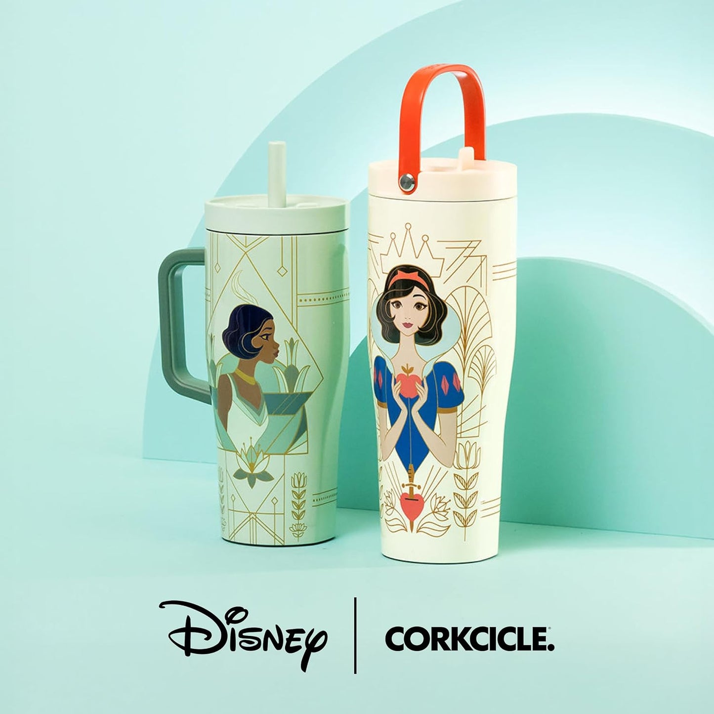 Cruiser Insulated Tumbler - Stainless Steel Tumbler with Handle & Straw, Leak Proof for Cold Drinks, Triple Insulated Spill Proof Cupholder Friendly BPA-Free 22oz Disney Mickey Retro Rainbow