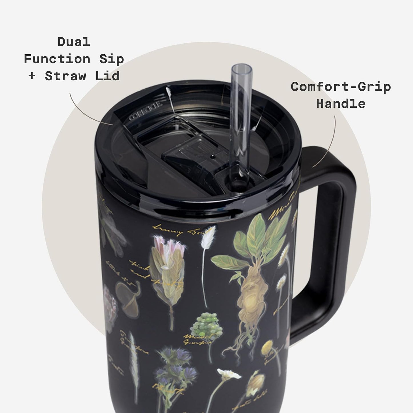 Cruiser Insulated Tumbler - Stainless Steel Tumbler with Handle & Straw, Leak Proof for Cold Drinks, Triple Insulated Spill Proof Cupholder Friendly BPA-Free 22oz Disney Mickey Retro Rainbow