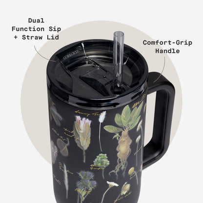 Cruiser Insulated Tumbler - Stainless Steel Tumbler with Handle & Straw, Leak Proof for Cold Drinks, Triple Insulated Spill Proof Cupholder Friendly BPA-Free 22oz Disney Mickey Retro Rainbow