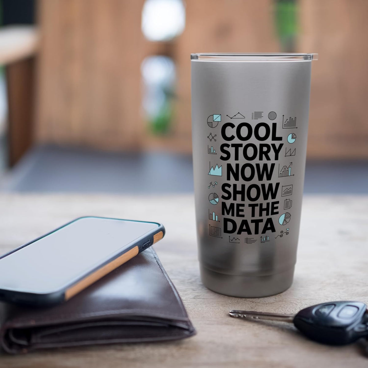 Cool Story Now Show Me The Data, Data Scientist Data Science Stainless Steel Insulated Tumbler