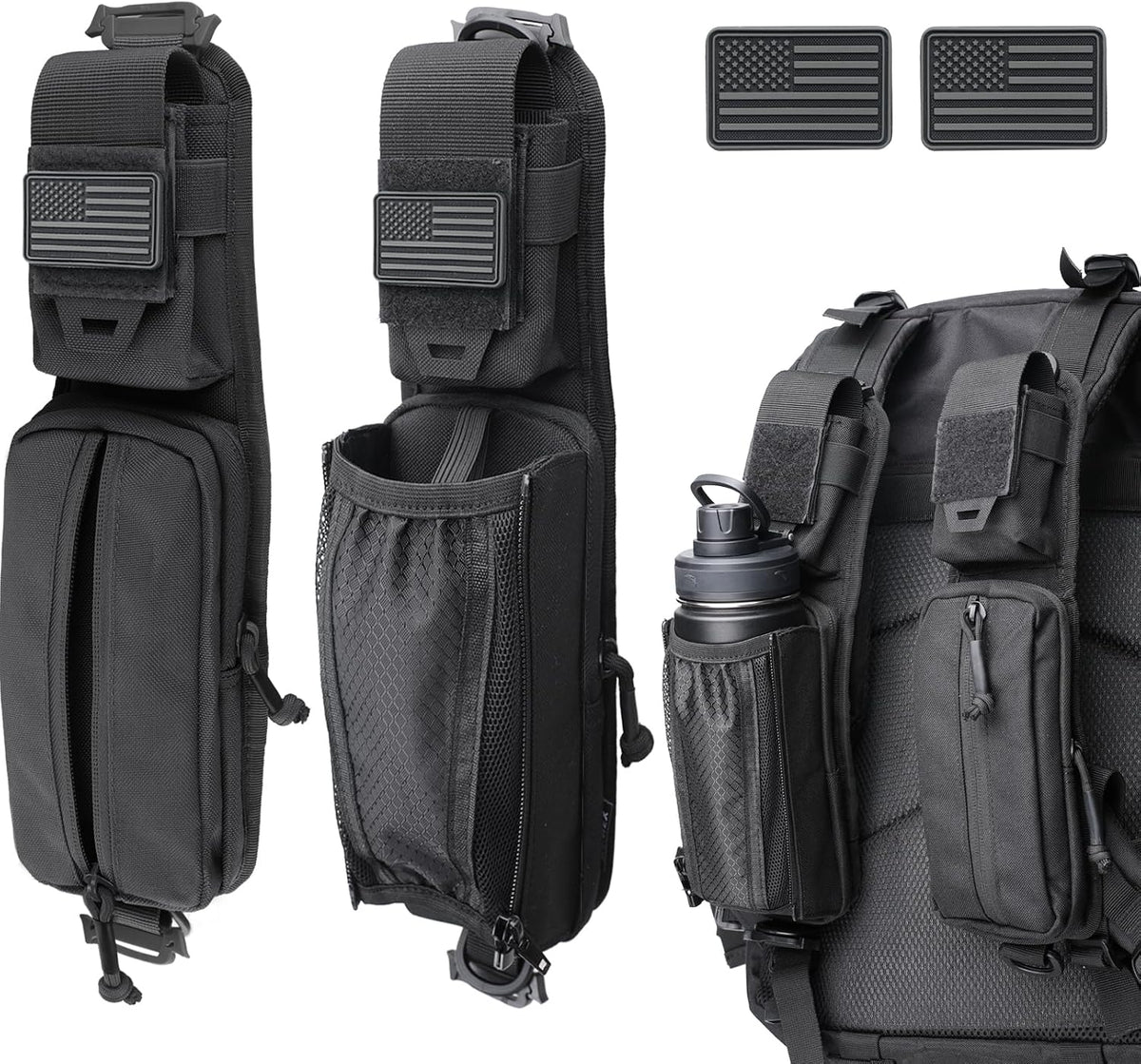 WYNEX Molle Backpack Shoulder Strap Pouches of Water Bottle Pouch Version