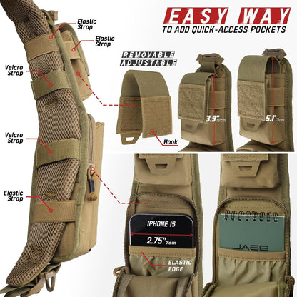 WYNEX Molle Backpack Shoulder Strap Pouches of Water Bottle Pouch Version