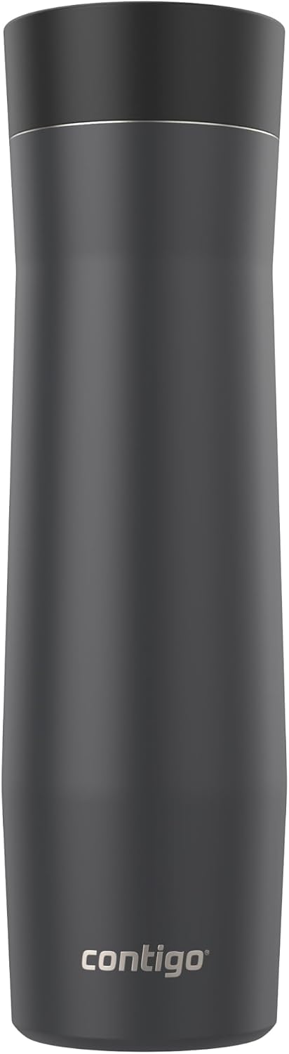 AUTOSEAL West Loop Vacuum-Insulated Stainless Steel Travel Mug with Easy-Clean Lid, 12oz, Glacier Frosted Pearl