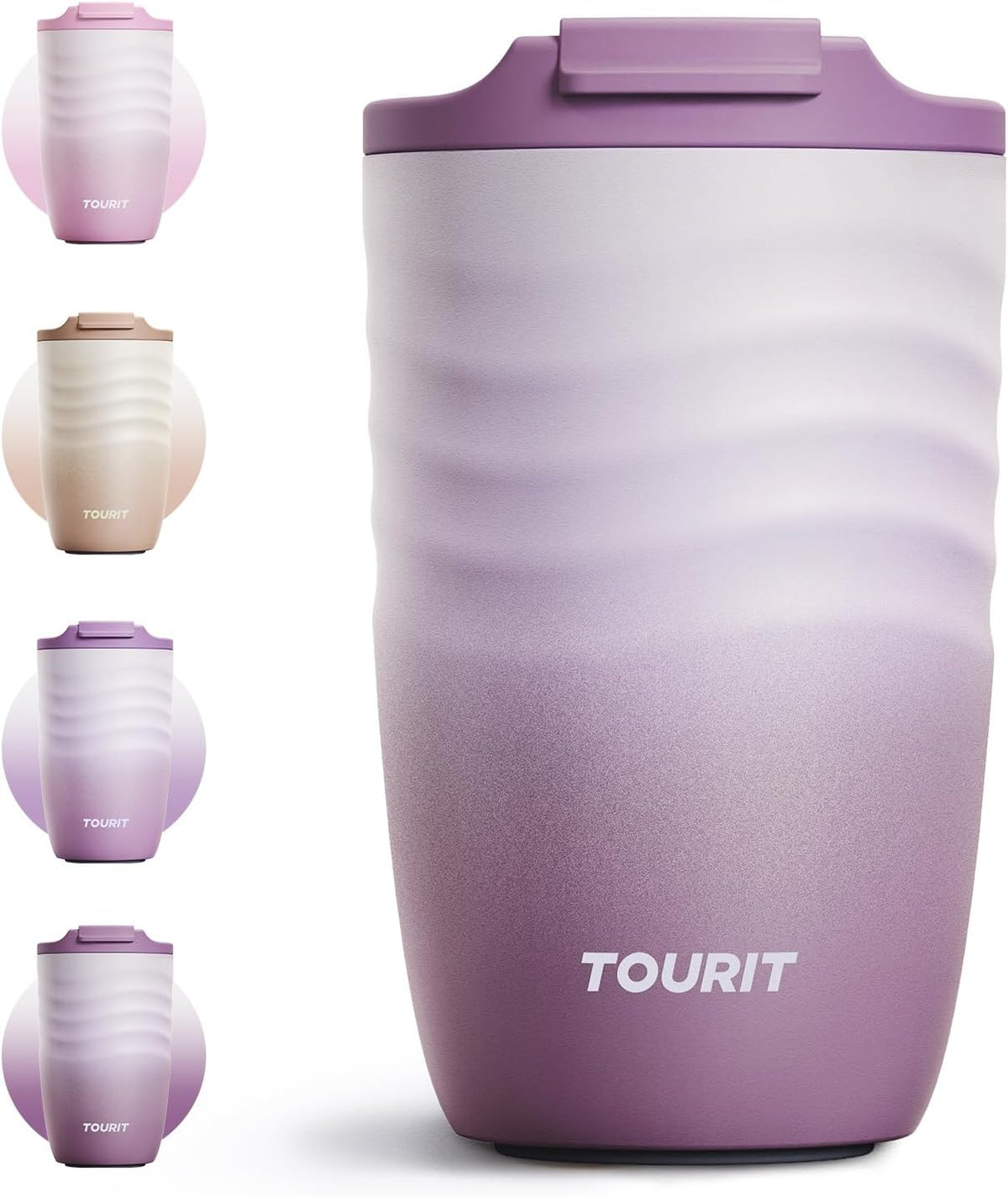 16 oz Insulated Travel Coffee Mug Stainless Steel Tumbler, Khaki