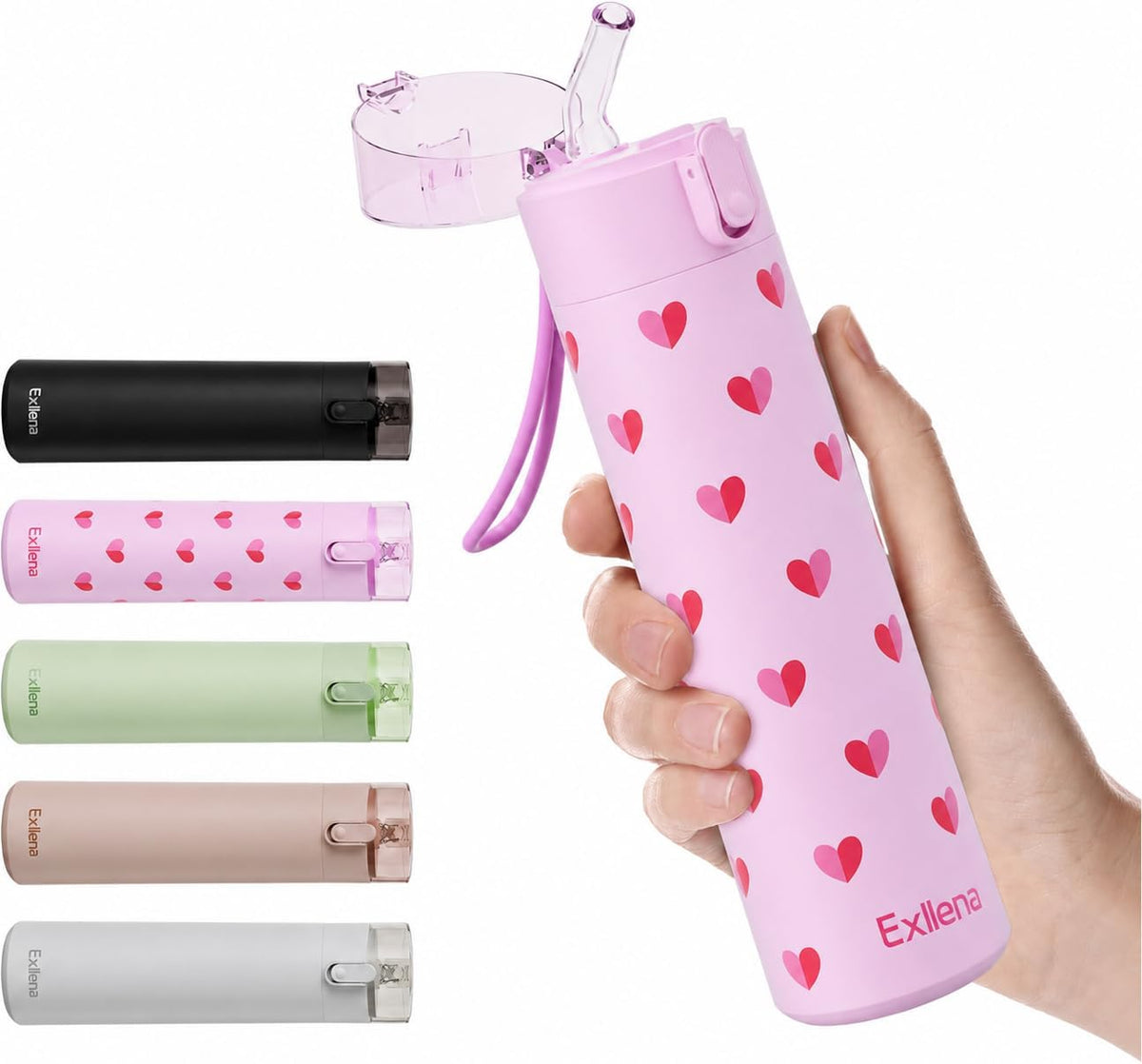 5oz Small Water Bottles with Straw, Mini Water Bottle with One-Hand Open Design, Leak-Proof Locking Lid for Hot&Cold Drinks, Small Travel Water Bottle - 100% Leakproof for School, Travel...(Mint)