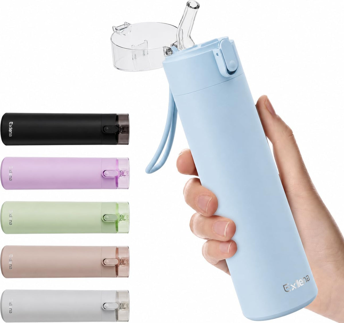 5oz Small Water Bottles with Straw, Mini Water Bottle with One-Hand Open Design, Leak-Proof Locking Lid for Hot&Cold Drinks, Small Travel Water Bottle - 100% Leakproof for School, Travel...(Mint)