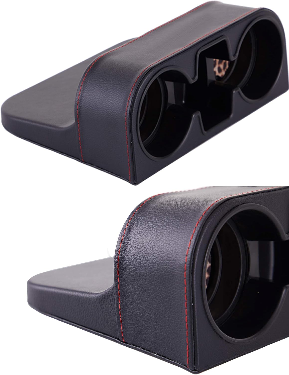 Car Console Side Seat Gap Organizer with Cup Holder, Black | Front Seat Organizer, Console Side Pocket, Cell Phone Holder, Coin Bucket, Car Storage Box, Universal Fits, Easy Installation