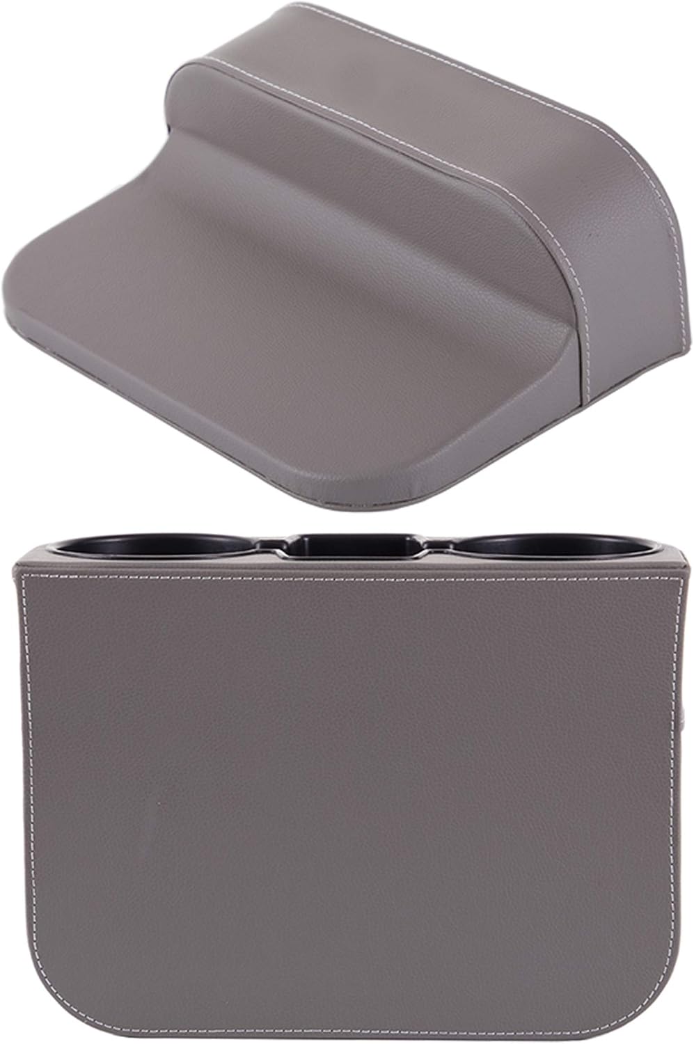 Car Console Side Seat Gap Organizer with Cup Holder, Black | Front Seat Organizer, Console Side Pocket, Cell Phone Holder, Coin Bucket, Car Storage Box, Universal Fits, Easy Installation