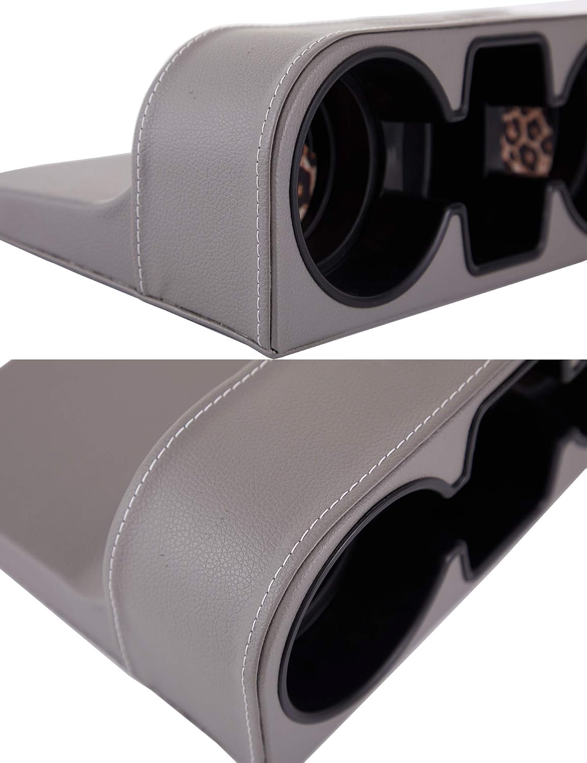 Car Console Side Seat Gap Organizer with Cup Holder, Black | Front Seat Organizer, Console Side Pocket, Cell Phone Holder, Coin Bucket, Car Storage Box, Universal Fits, Easy Installation