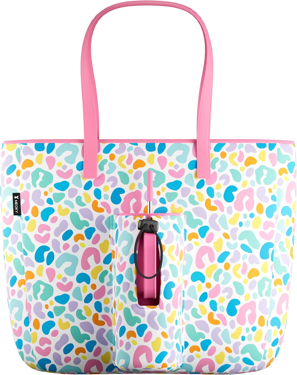 15L Womens Utility Tote Bag with Zipper for 40 oz Tumbler with Handle | Water Bottle Carrier Holder for Ladies Girls, 40 oz Tumbler Accessories for Travel Sports Gym Work Yoga, Straw Storage