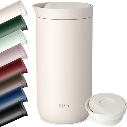 Travel Coffee Mug Tumbler 12oz - 24h Cold|6h Hot -Leakproof & BPA-Free