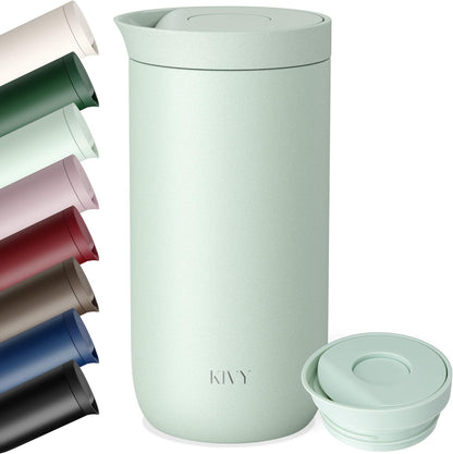 Travel Coffee Mug Tumbler 12oz - 24h Cold|6h Hot -Leakproof & BPA-Free
