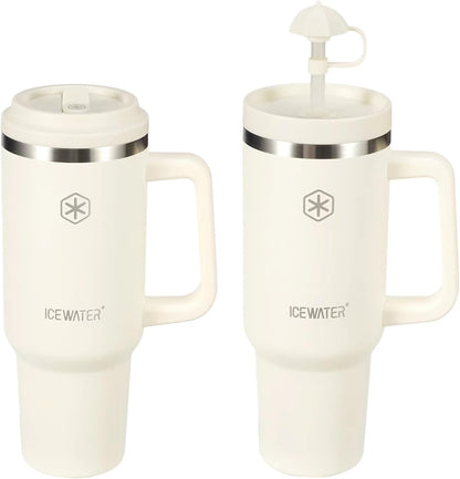 40 oz Tumbler with 2 Lids (Regular Straw and Flip Straw)